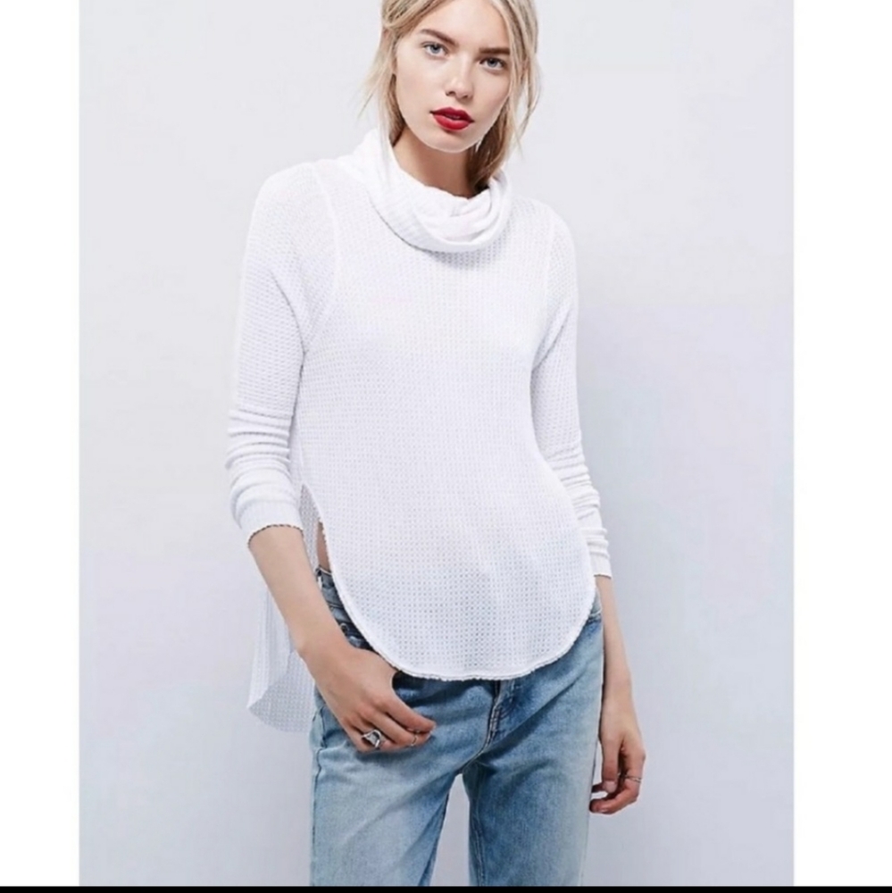 Free People Kristina Drippy Waffle Top